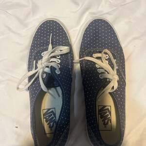 Vans Authentic Slim Micro Hearts Dress Blue & True White Low Top Sneakers